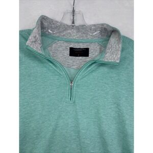 Coast Mariner Mens Large Mint Green Heathered Quarter Zip Pullover Long Sleeve